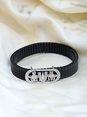 Vaishnava Symbols - Chakra, Tilak and Shankh Elastic Bracelet