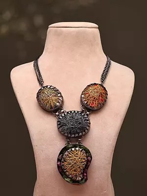 Rutilated-Inspired Multistone Statement Necklace