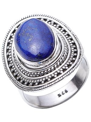 Lapis Lazuli Oval Ring | Sterling Silver Finger Rings