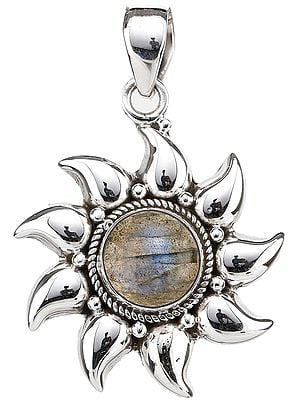 Labradorite Sun Pendant | Labradorite Stone Jewelry