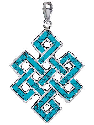 Endless-Knot Pendant with Turquoise from Nepal