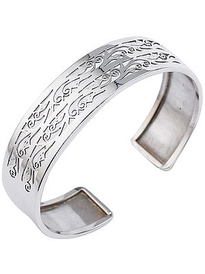 Elegant Jali Design Cuff  Bracelet (Adjustable Size)