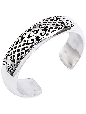 Intricate Jali Cut Cuff Bracelet from Nepal (Adjustable Size)