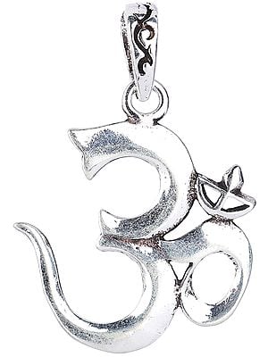 Sterling Silver Om Pendant | Religious Symbol Jewelry