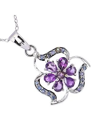 Sterling Silver Floral Pendant