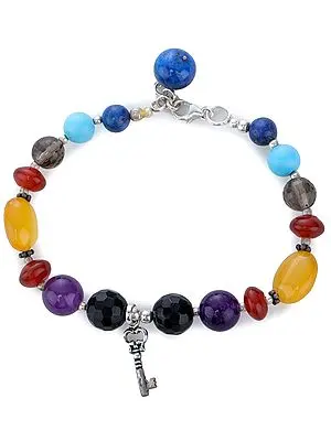 Multi-Stone Bracelet with Sterling Silver Beads