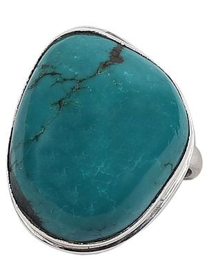 Beautiful Turquoise Ring With Sterling Silver