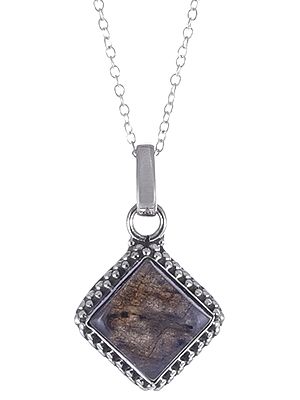 Precious Gemstone Framed in Sterling Silver Pendant