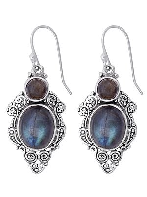 Sterling Silver Earrings with Beautiful Gemstone