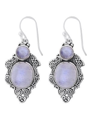 Sterling Silver Earrings with Beautiful Gemstone