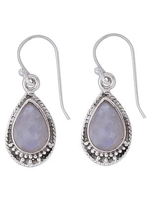 Stylish Sterling Silver Earrings with Gemstone