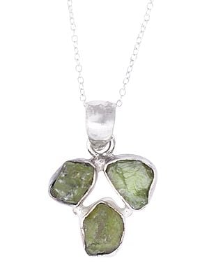 Sterling Silver Pendant with Rugged Gemstone