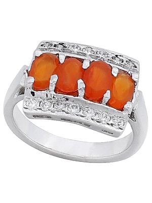 Super Fine Gemstone Ring Made in Sterling Silver