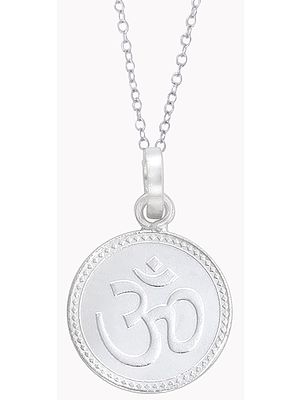 Om Pendant with Akarshan Yantra on Reverse Side