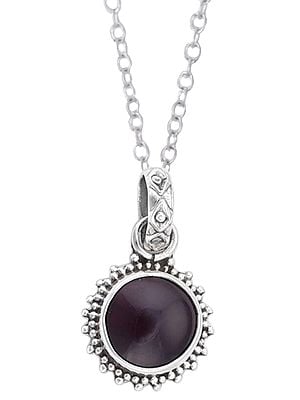 Sterling Silver Pendant Pair Studded with Precious Gemstone