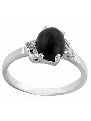 Superfine Black Onyx  Ring Made in Sterling Silver