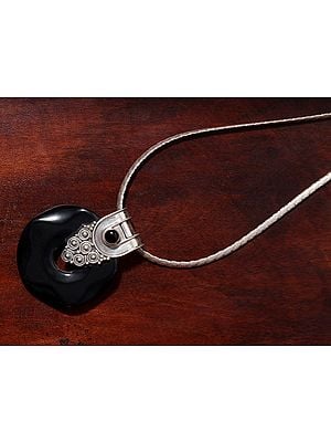 Sterling Silver Pendant with Black Onyx Stone
