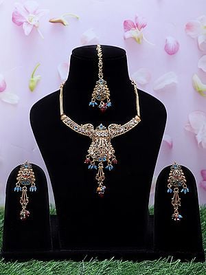 Multi Stone Fashion Necklace | Indian Gemstone Jewelry