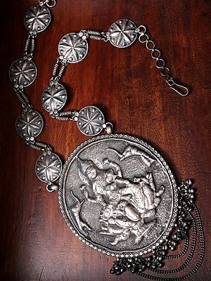 Goddess Lakshmi Sterling Silver Necklace