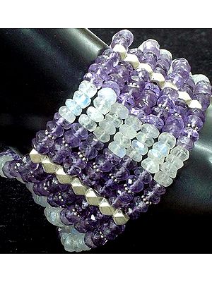Amethyst Bracelet with Moonstone