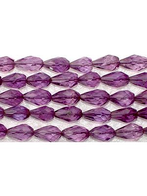 Amethyst Faceted Straight Drilled Drops