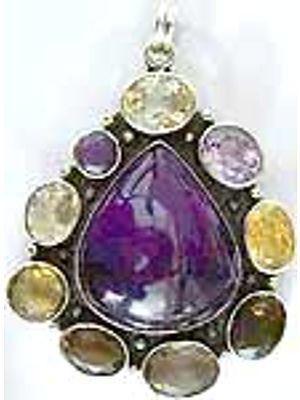 Amethyst Pendant with Citrine