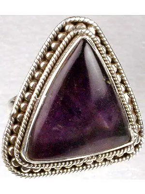 Amethyst Triangular Ring