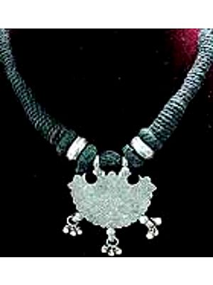 Antiquated Mughal Necklace with Black Tantric Cord