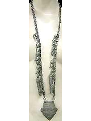 Antiquated Mughal Necklace with Poison Cylinders, Taweez and
Mango Motifs