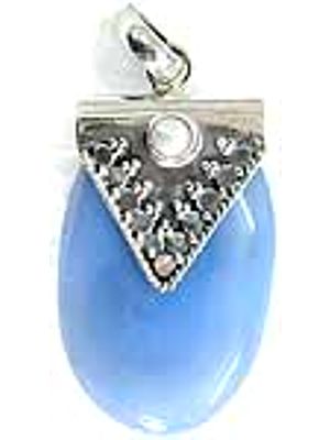 Blue Chalcedony Pendant