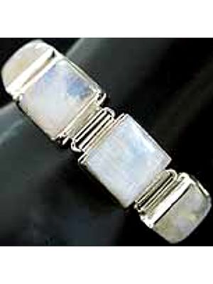 Bracelet of Moonstone Squares