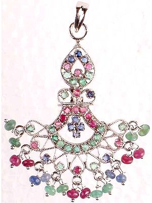 Chandelier of Ruby, Sapphire and Emerald