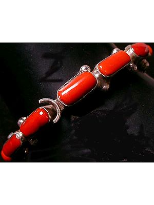 Coral Bangle Bracelet