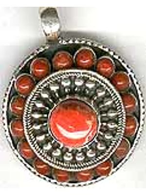 Coral Flower Box Pendant