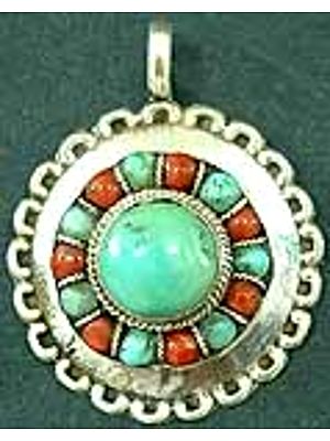 Coral Turquoise Pendant