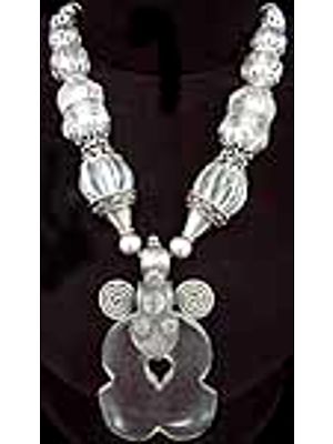 Crystal Necklace with Keyhole Pendant