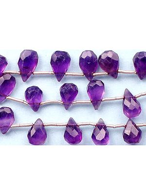 Faceted Amethyst Briolettes