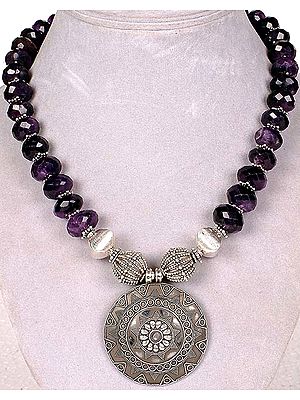 Faceted Amethyst Necklace