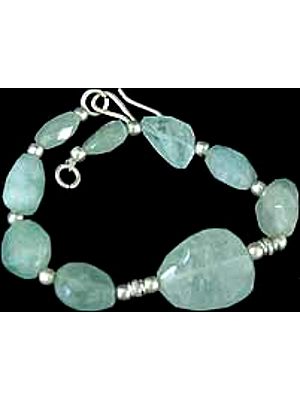 Faceted Aqua-Marine Bracelet