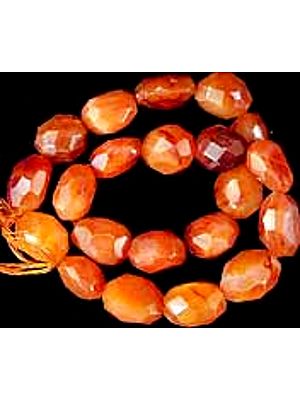 Faceted Carnelian Beads