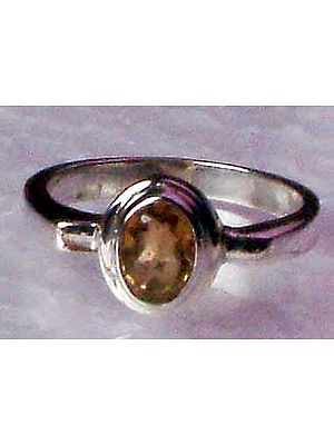 Faceted Citrine Ring