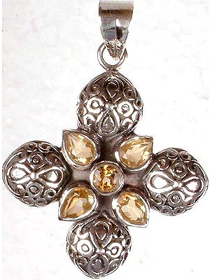 Filigree Flower with Citrine