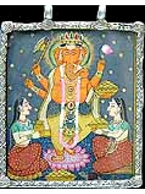 Ganesha with Ridhi and Sidhi