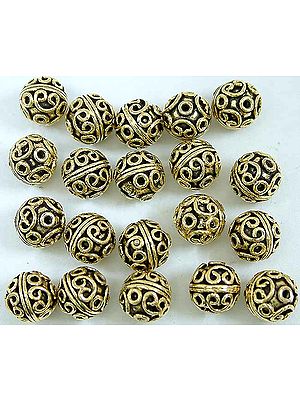 Gold Plated Filigree Beads