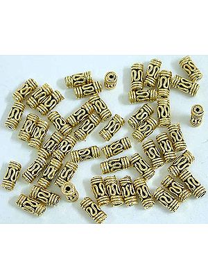 Gold Plated  Filigree Cylinders