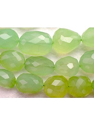 Green Chalcedony Faceted Tumbles
