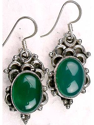 Green Onyx Ear Rings