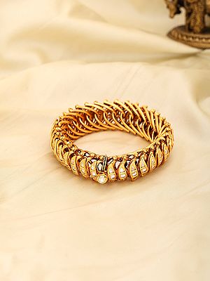 Elegant Braided Openable Bracelet with Stone Accents