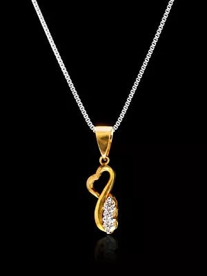 Designer Gold Pendant with Diamonds