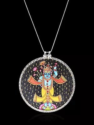 Round Shape Hand-Painted Shrinathji Pendant